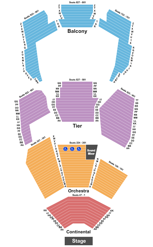 Concert Hall The Notebook Seating Chart